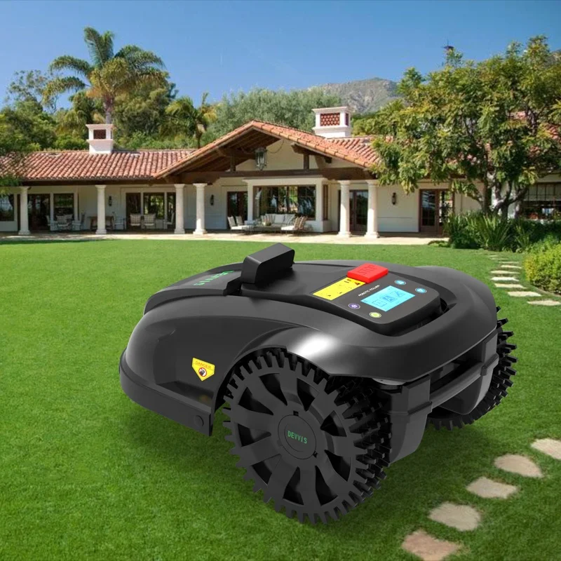 DEVVIS Smart Ai Robot Lawn Mower E1800U with Ultrasonic Obstacle