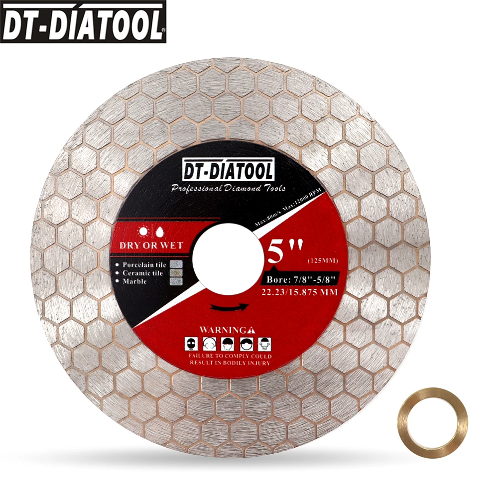 DT DIATOOL 1pc Dia5"/125mm Diamond Saw Grinding Blades Hexagonal For