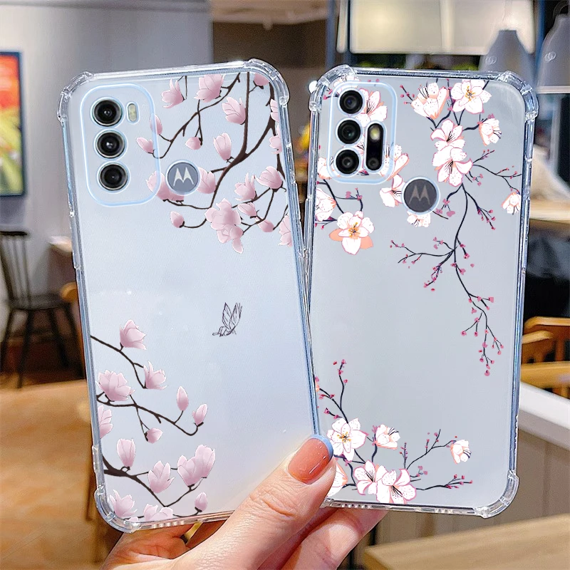Delicate Flower Transparent Phone Case - Elegant Protective Cover