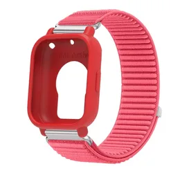 Nylon Sports Strap with TPU Case - Soft Bracelet Protector Shell Replacement Accessories for Redmi Watch 5 Active (RR)