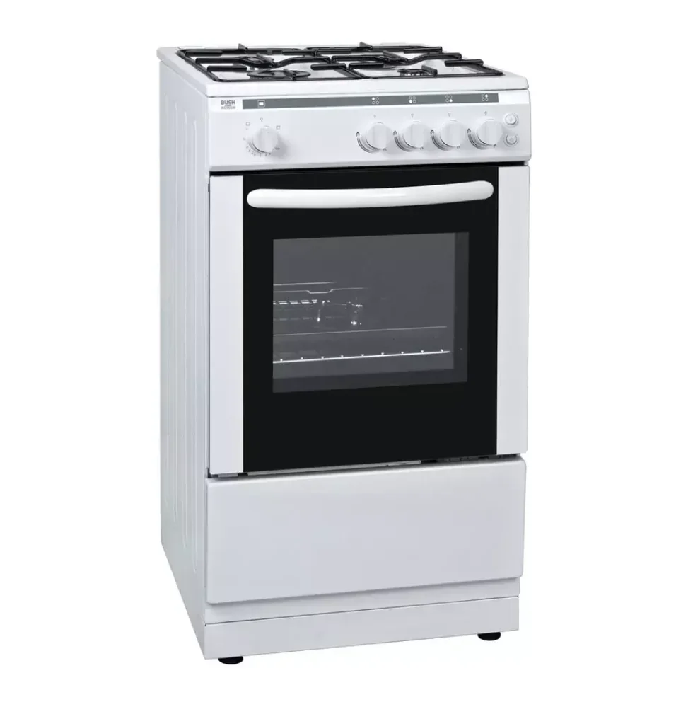 60cm 60cm Free Standing Gas Oven with 4 Gas Cooker Silver White Free Standing Oven