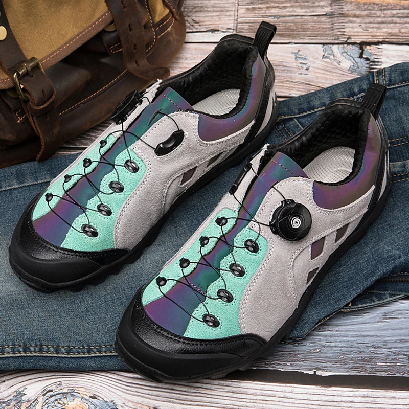 Leather Cycling Shoes Mountain Speed Outdoor Racing Sneakers 39-46 MTB