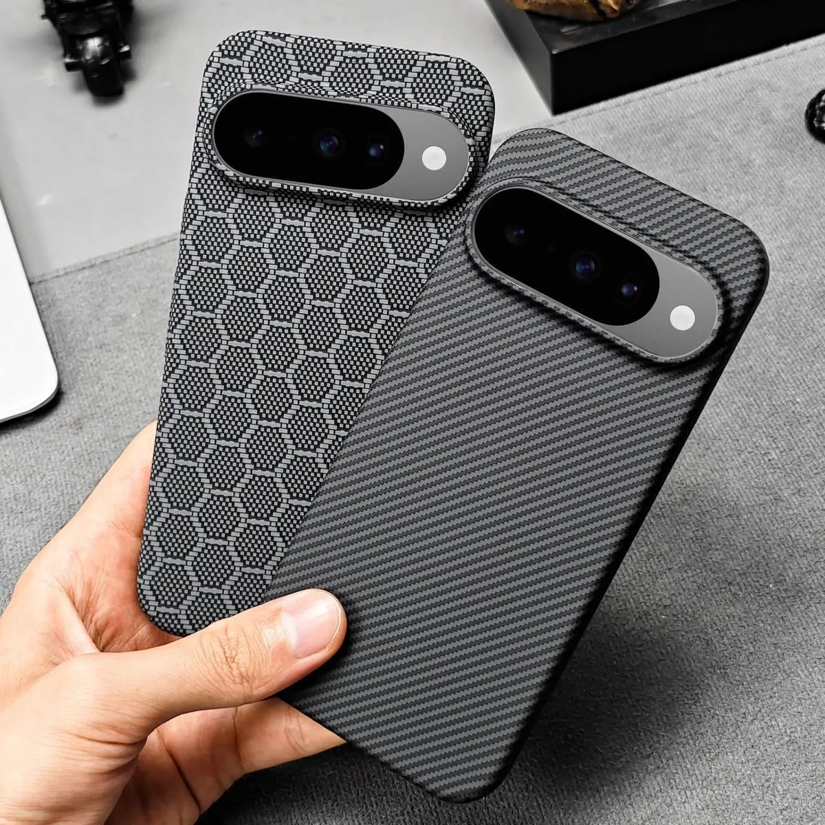 Magnetic Kevlar Carbon Fiber Textured Drop-Proof Phone Case