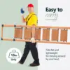WOA WOA 6 Step Ladder, Folding Ladder with Handrails for High Ceilings, Indoor Tall Ladders with Wide Pedals, Lightweight Alumin 3
