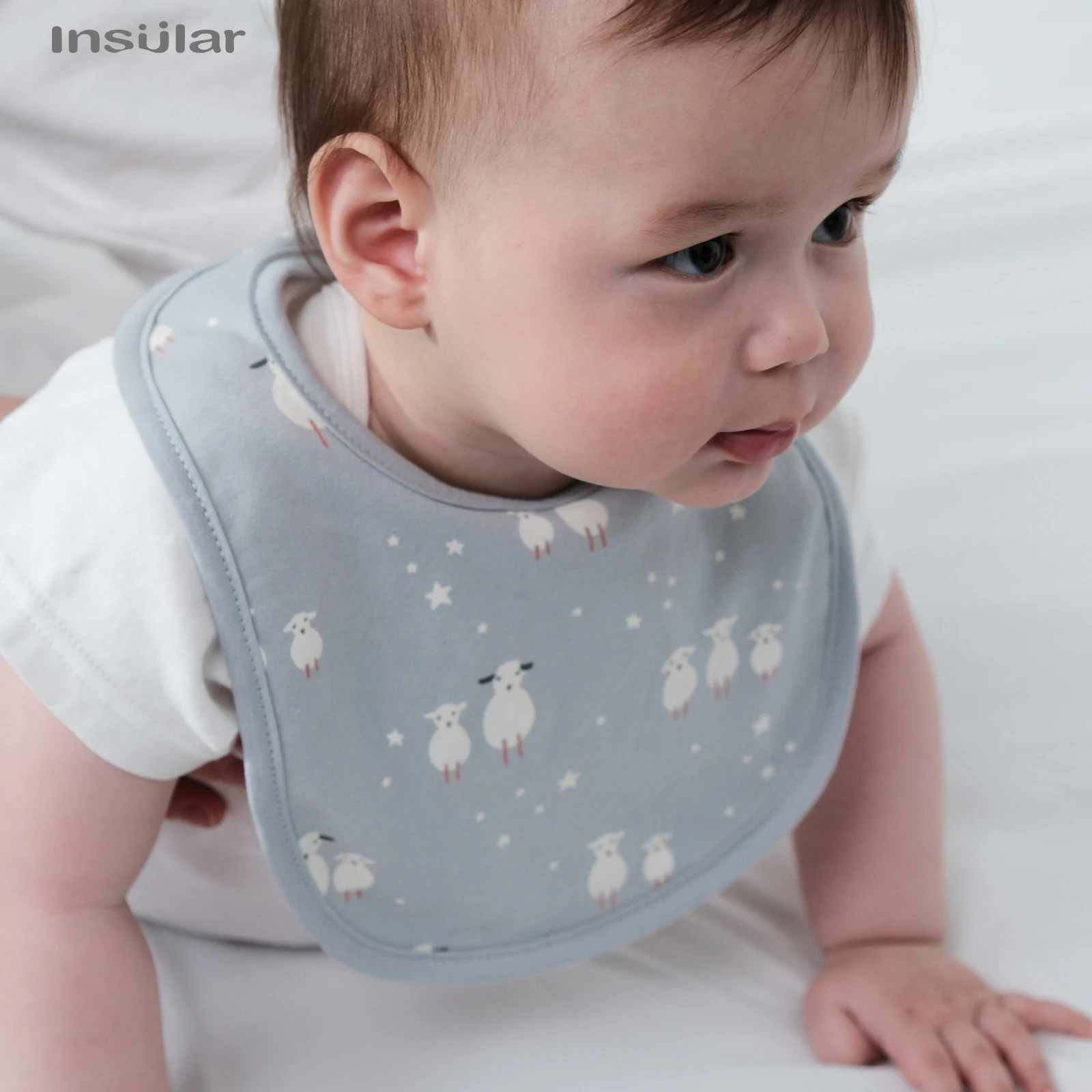 Set of 3 Waterproof Cartoon Baby Bibs and Burp Cloths