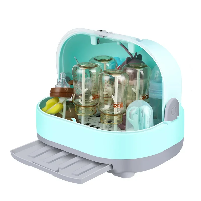Portable Bottle Dry Rack Baby Bottle Drain Cleaning Dryer Drainer Storage BPA FREE Baby Pacifier Feeding Cup Holder Box