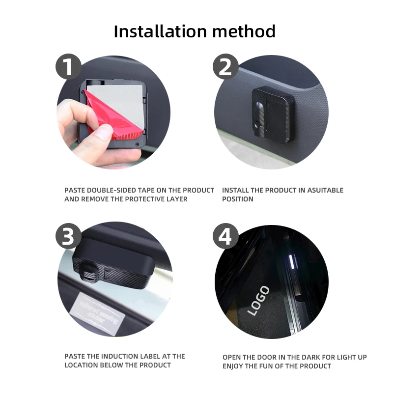 2 Luci Proiettore LED Wireless Per Portiera Auto Con Sensore A Infrarossi: Effetto Fantasma Logo Jaguar Per X-TYPE, F-TYPE, S-TYPE, XE, XF, XJ, XK, XJR, XFR, XJS, XJL - Accessori Auto Personalizzati