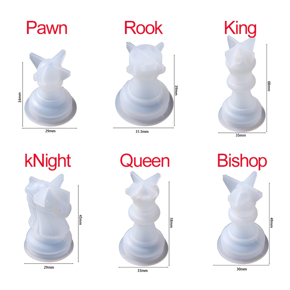 3D International Chess Pieces Mold DIY Chess Pieces Silicone Mould (Bishop)  