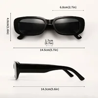 10 pièces Vintage noir carré lunettes De soleil femme marque De luxe petit rectangle lunettes De soleil femme dégradé clair miroir Oculos De Sol 4