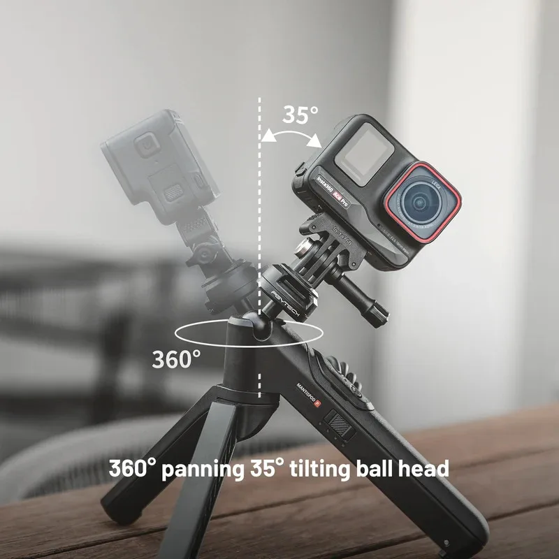 PGYTECH CapLock MantisPod 전원 삼각대 Gopro Insta360 액션 카메라 스마트 폰용 원격 제어 기능이 있는 핸드 헬드 모드