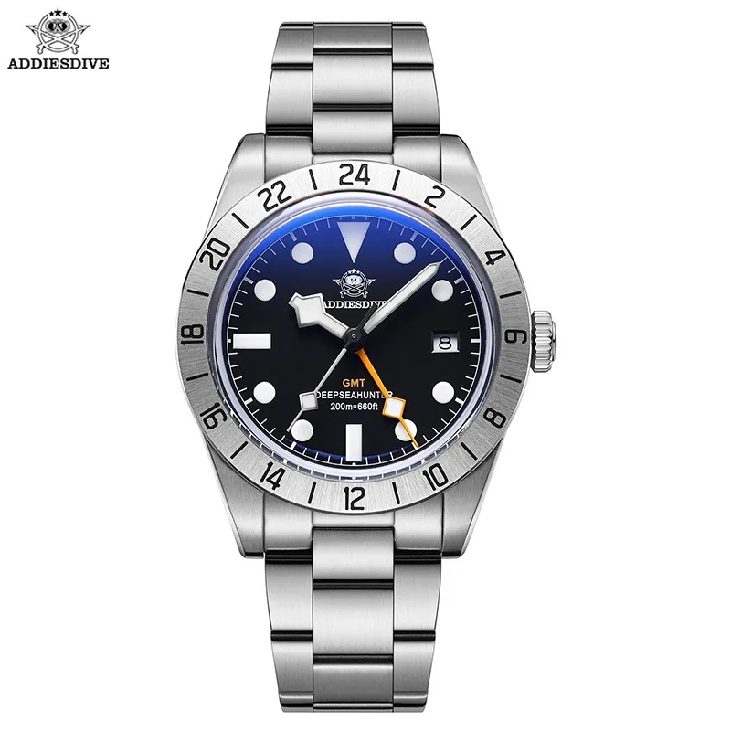 

AM2035 Addies Wristpatch Sports Waterproof Steel Watch Men's GMT Two Place Night Glow High end Watch