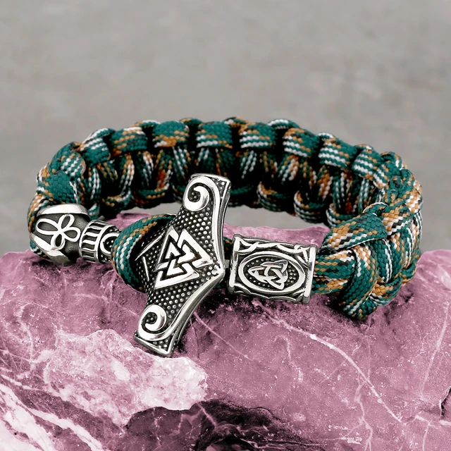 Norse Viking Rune Bracelet Asatru Pagan Scandinavian Thor Hammer Valknut  Yggdrasil Rune Rope Bangles Bracelets For Men Jewelry,antique Copper Plated  | Fruugo NO