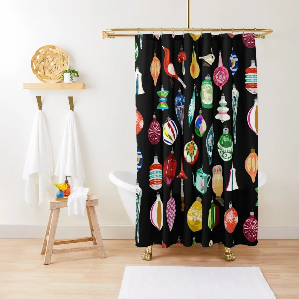 

Vintage Glass Ornaments Shower Curtain Shower For Bathrooms Shower Set Funny Elegant Bathroom Curtain