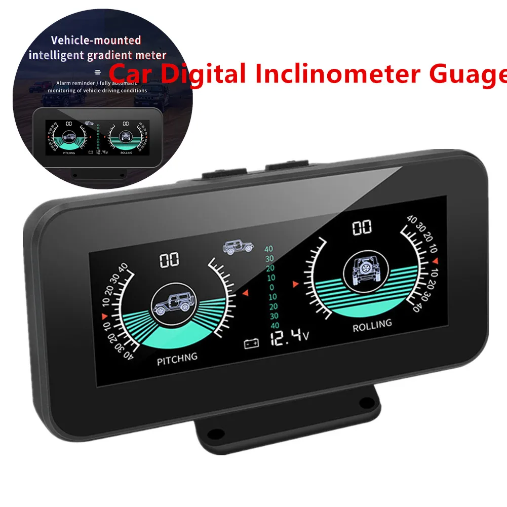 

Car Built-in LED Inclinometer Angle Vehicle Outdoor Measure Tool Auto Slope Meter Level High-Precision Gauge Accessory