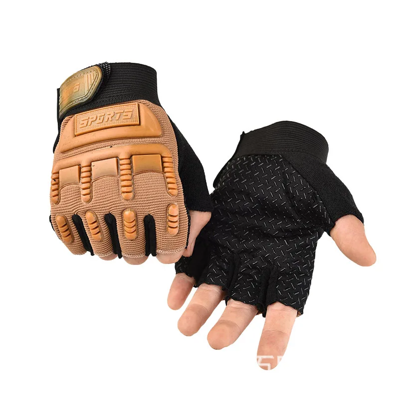 Children's Cycling Tactical Gloves Kids Exercise Half-Finger Protective Gloves Boys Girl Bicycle Camping Anti-slip Sports Gloves 4