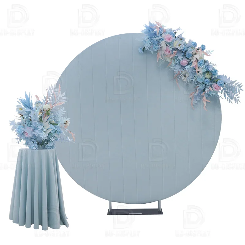 아치 스탠드용 벨벳 라운드 배경 커버, 핑크 웨딩 배경, 생일 파티 장식, 사진 소품, DD 6.5ft/200cm