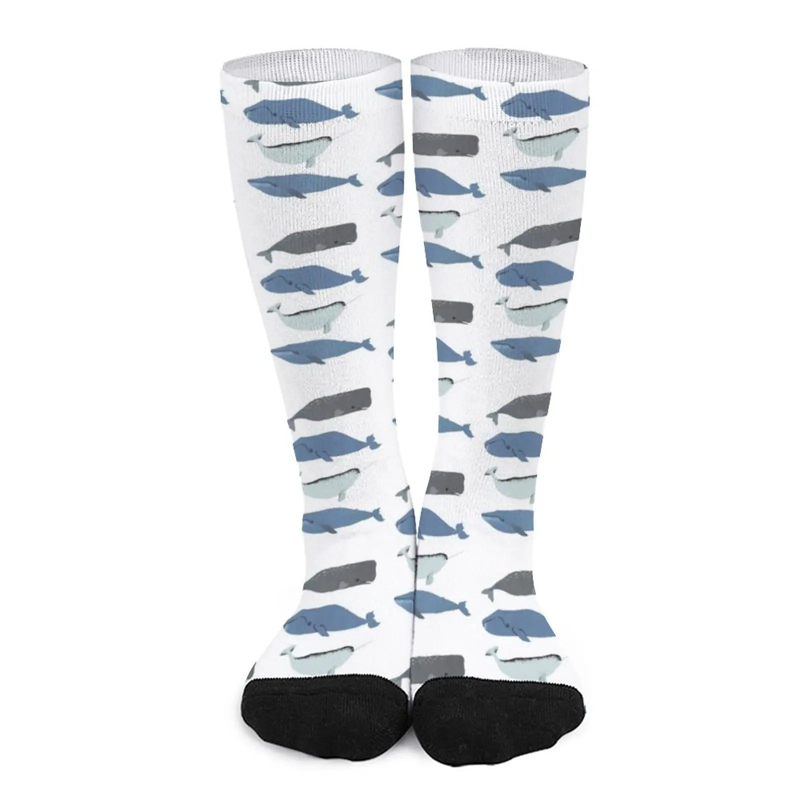 The cute whales are here illustration Socks snow Men's winter socks Men cycling socks ch53e super stallion helicopter sticker socks snow men cycling socks gifts for men socks man