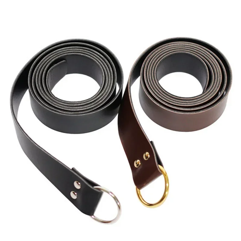 185cm Medieval Renaissance Waist Ring Belt Costume Accessory For Adult Men Viking Knight Pirate Larp Faux Leather Loop Buckle