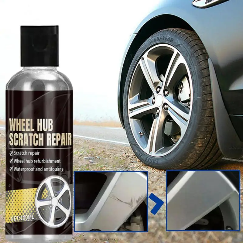 100ml Car Tire Shine Multifunctional Car Tire Scratch Remover Portable Tyre Shine Vehicle Wax Polish for Trucks Motorcycles
