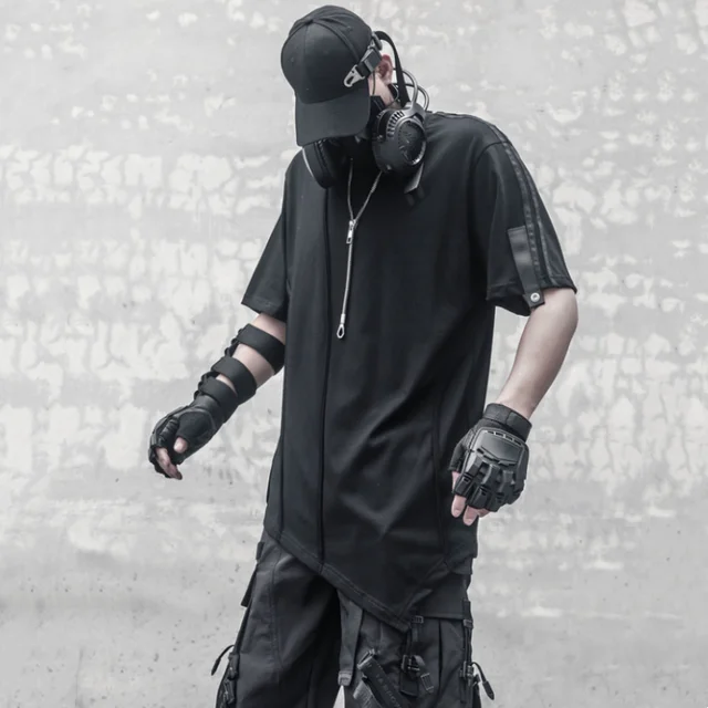 Men's Irregular Tactical Cargo T Shirt 4