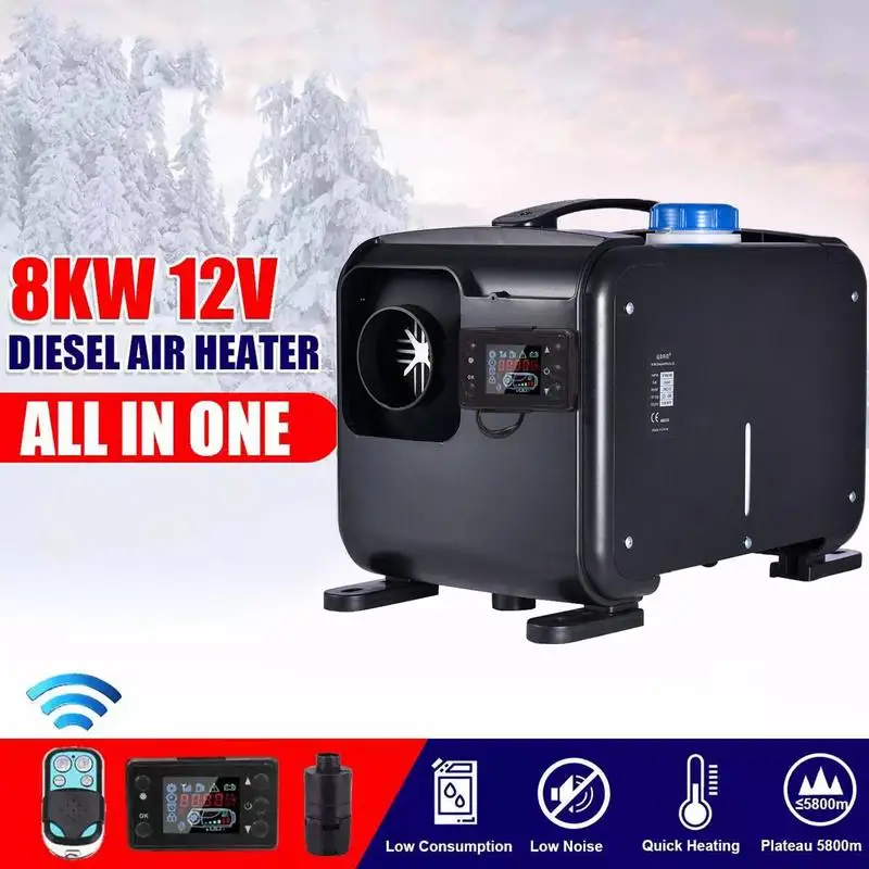 

For Webasto 8KW Car Diesel Air Parking Heater Autonomous Heater 12V LCD Remoter Control Fuel-operated Heater Low Noise RV Warmer