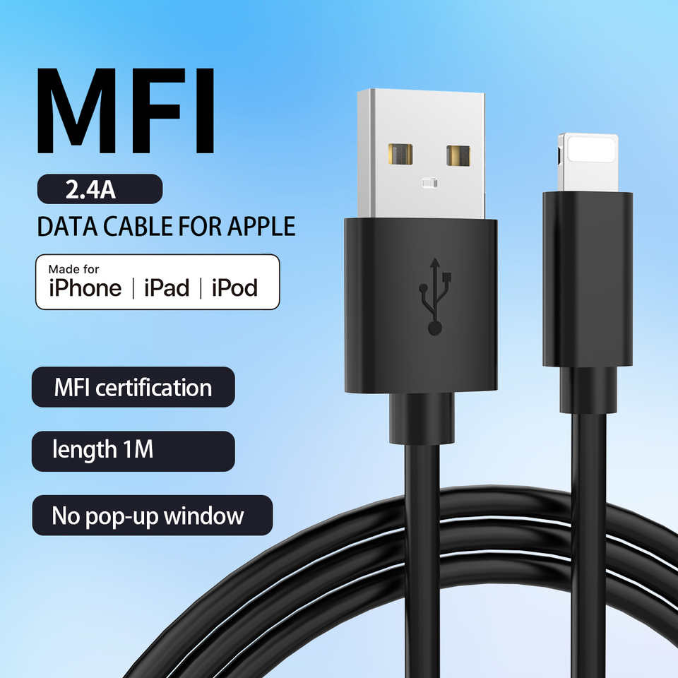 3.3 FT MFI Cable Premium Nylon USB-A to Lightning Cable Charger Cable for iPhone 14 13 12 SE XS Max XR X 8 Plus 7 6 Plus