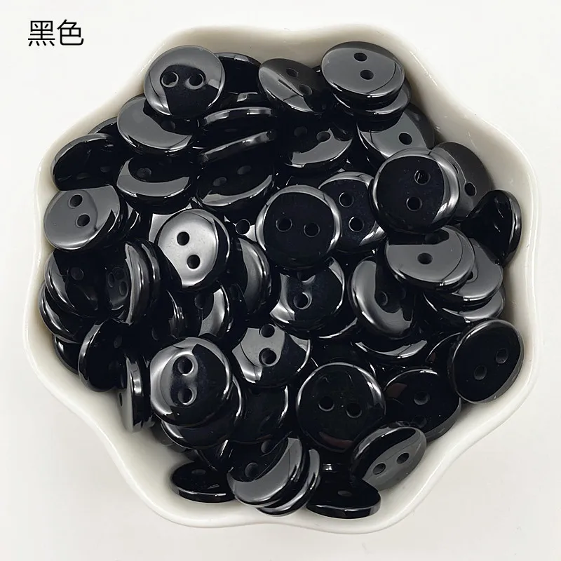New 50pcs 11.5mm Colours Double Eye Bread Button Round Resin Sewing Buttons Diy Scrapbooking Multicolour