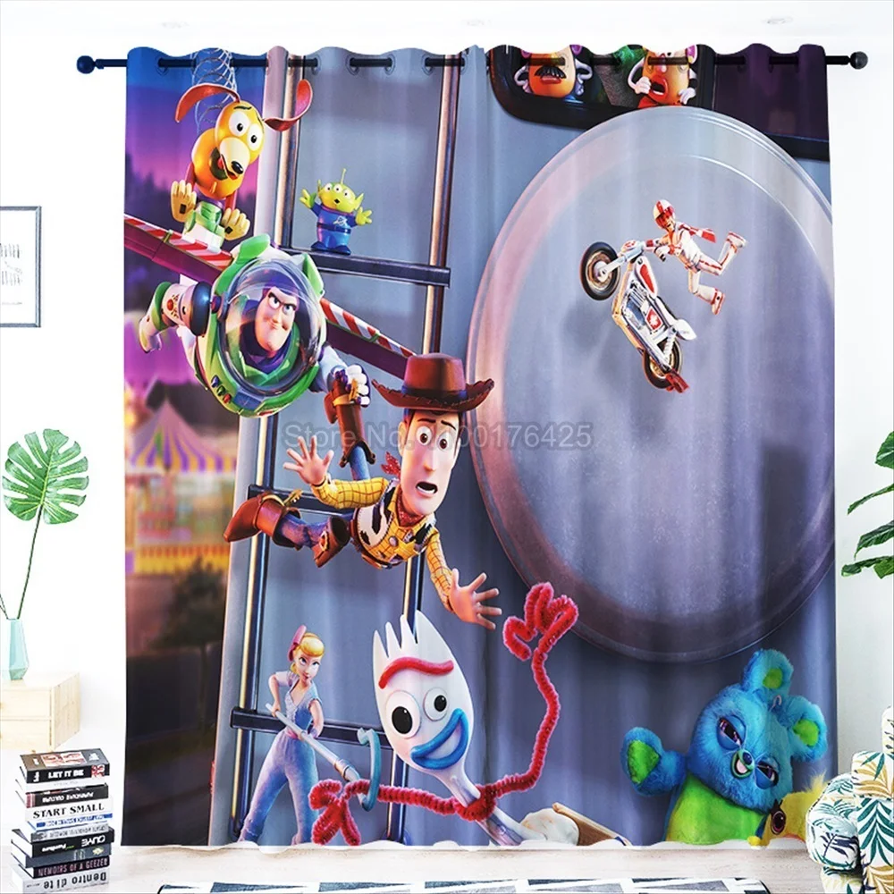 

Disney Toy Story Buzz Lightyear Blackout Curtain Shading Window Drapes Bedroom Living Room Computer Room Children Kids Boys Gift