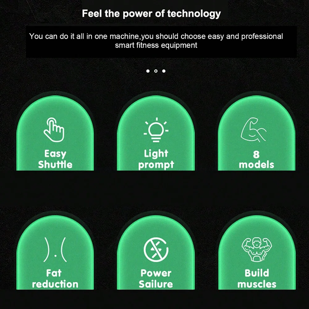 Ems Muscle Stimulator for Men and Women Wireless USB Smart Hip Training+Abs Exercise Home Gym Multi-scene Fitness Equipment