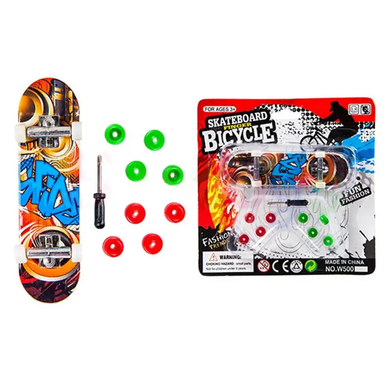 

Self-Assembly Mini Skateboard Wooden Mini Fingerboard Multi Colored Finger Board Deck Skateboard Toy Gift Kids With Pressure