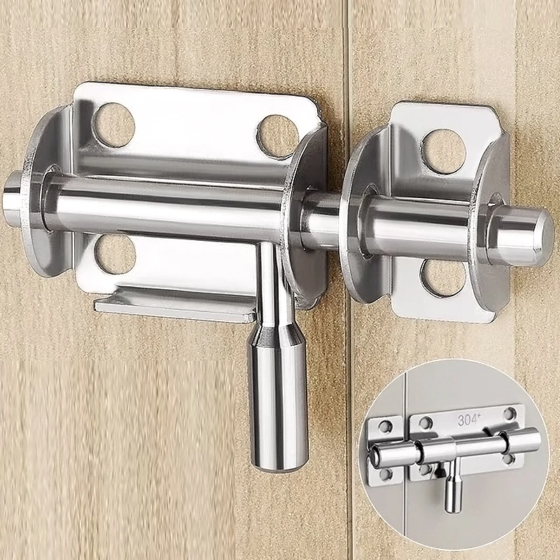 Door Latch Stainless Steel Slide Bolts for Gates Fences Garage Shed Toilet Drawer Door