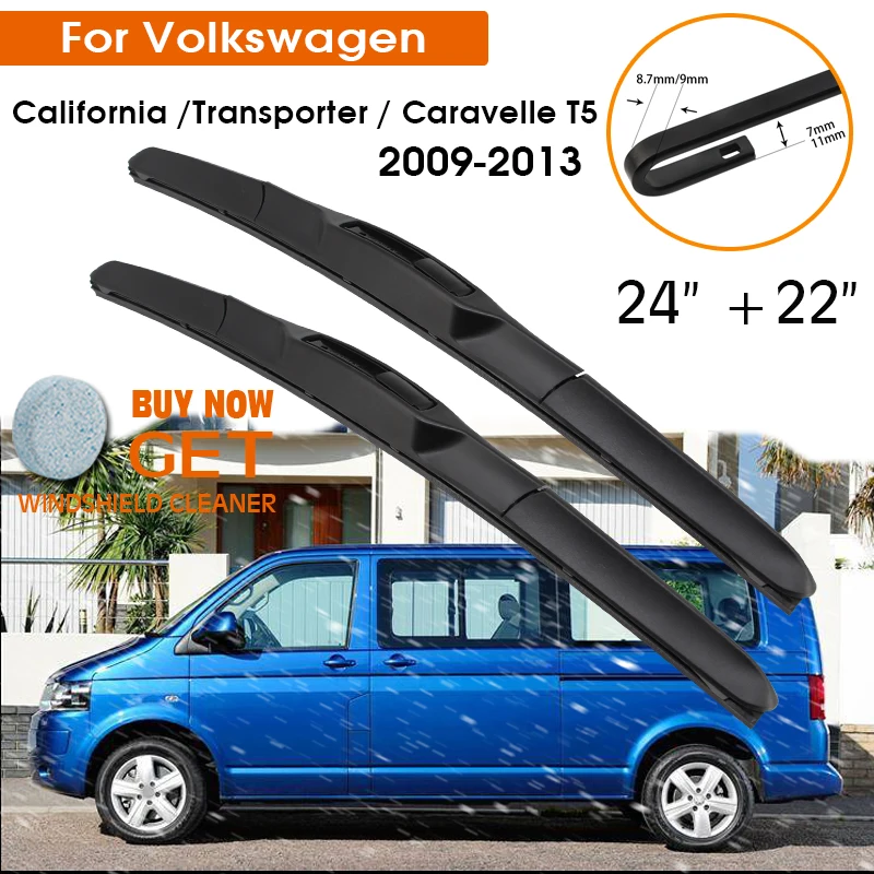 Spazzola Tergicristallo Per Volkswagen California Transporter Caravelle T5 2010-2012 Tergicristallo 24 "22" Lhd Rhd Accessori