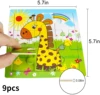 9/16 Jigsaw Puzzles for Kids Ages 2 3 4 5 Toddler Wooden Puzzle Preschool Educational Toys Set Animals Puzzle for Boys and Girls 2