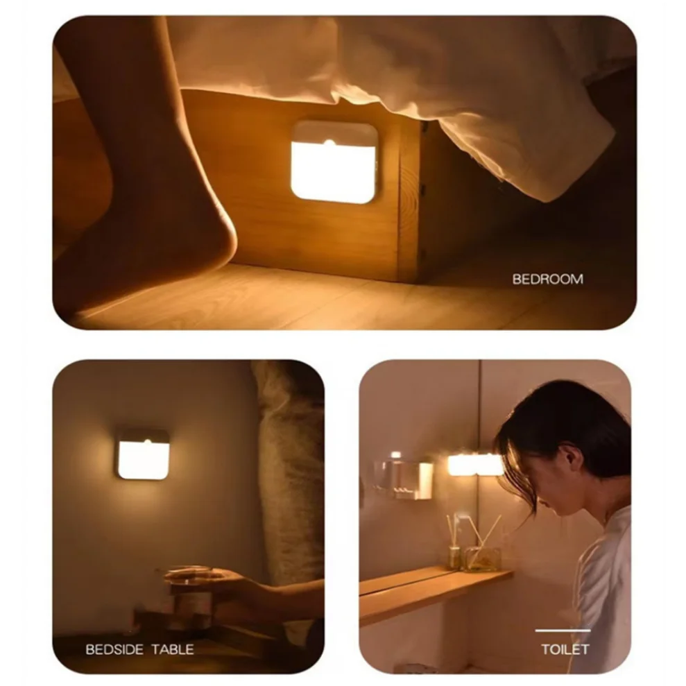 LED Motion Sensor Night Light Rechargeable Wireless