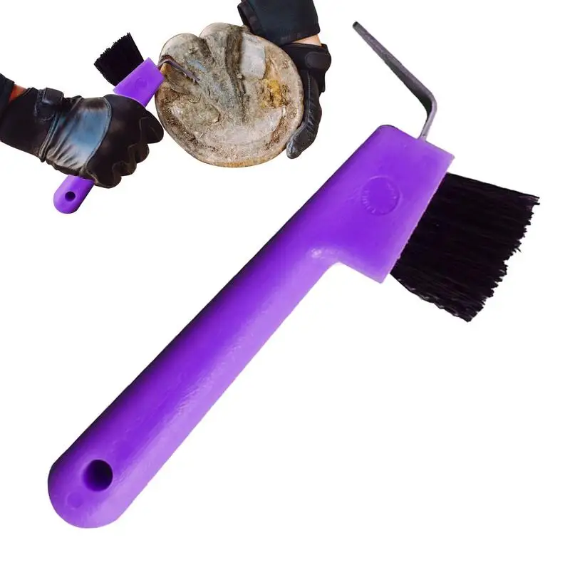 

Horse Grooming Brush 2 In 1 Hoof Pick For Horse Cleaning Horse Grooming Supplies With Ergonomic Handle For Adults And Kids