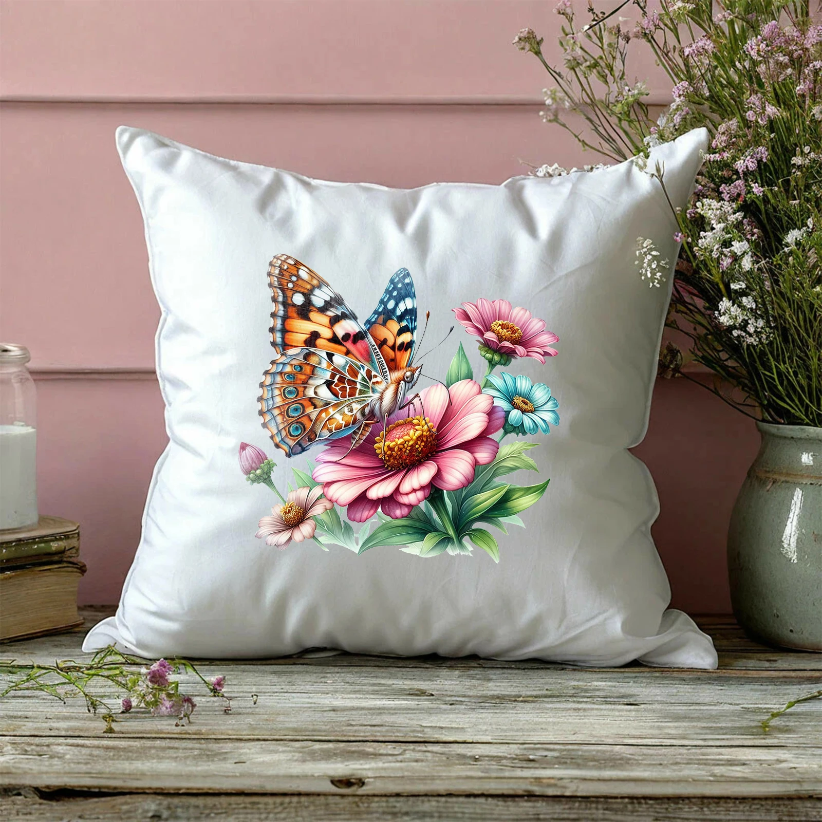 50pcs Butterfly Heat Transfer Vinyl Patch Stickers for T-Shirt Iron On Stickers