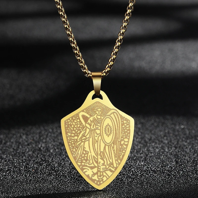 gold cross pendant Stainless Steel Talisman Of Wealth Necklace Women Men 72 Names Of The God Moses Necklace Religious Jewelry silver pendant Necklaces & Pendants