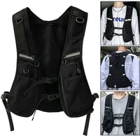 Functional Tactical Vest Reflective Storage Phone Bag with Pocket & Extra Storage Chest Bag Backpack Vest for Cycling Running 2