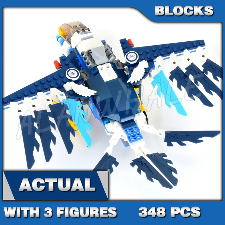 

348pcs Chima Eris' Eagle Interceptor Winged Raven Glider CHI 10057 Building Block Sets Compatible With Model