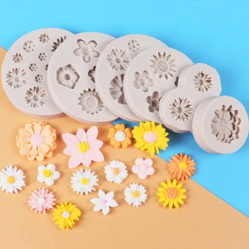 Cookie Silicone Mold Cartoon Heart Flower Leaves Uppercase Bows Shape Chocolate Biscuit Cake Decorating Tools DIY Fondant Forms