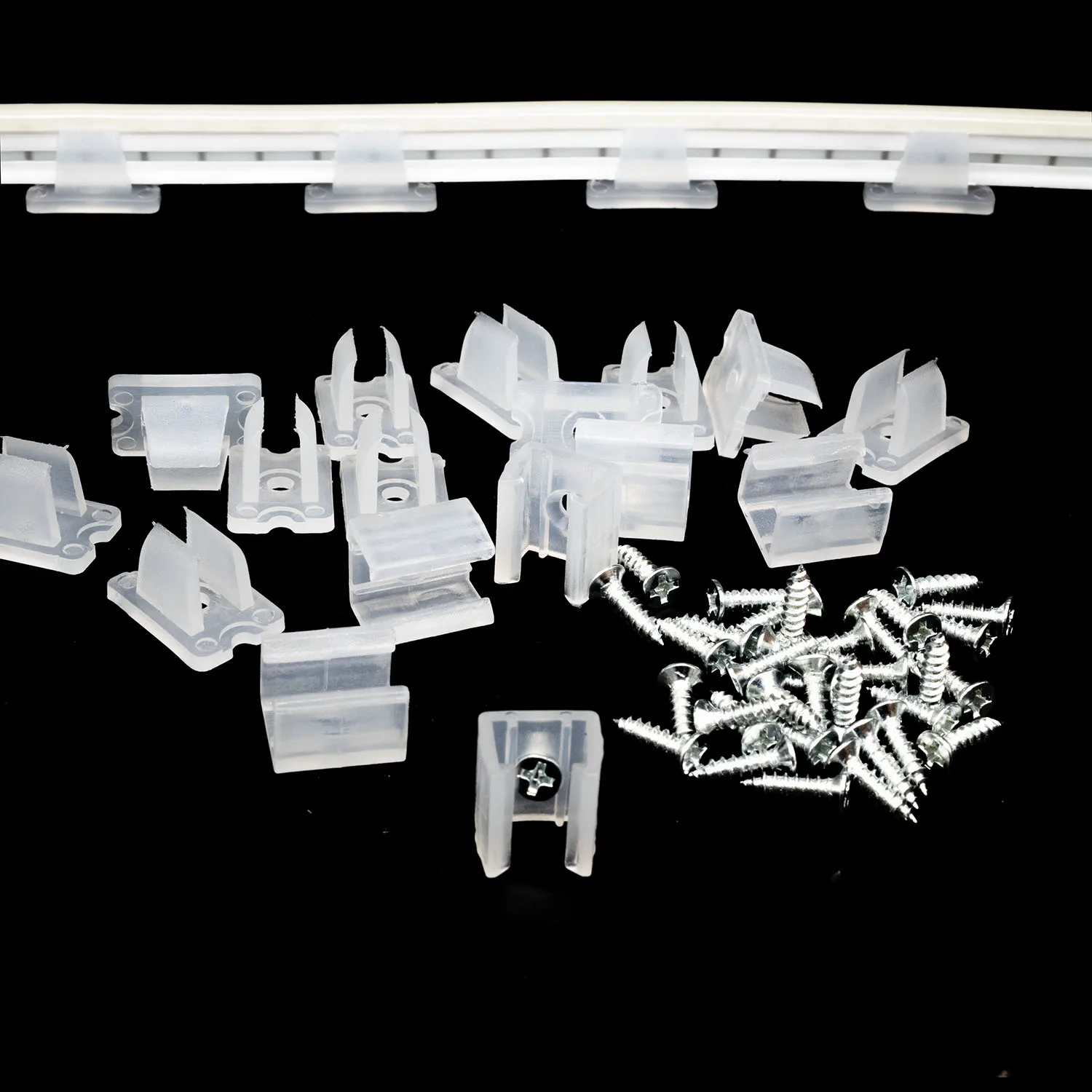 LED Strip Fix Clips 6mm 8mm 12mm 15mm Holder Connector With Screws For 2835 Neon Light Fixing Flexible COB Buckle Accessories
