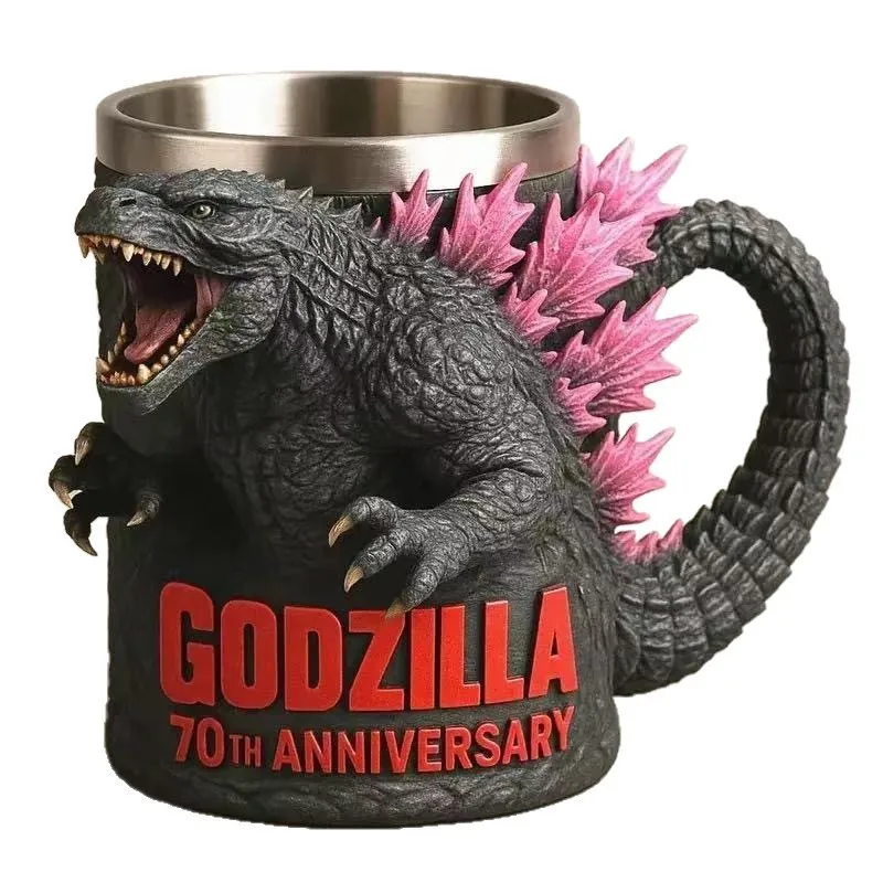 6 Types Godzilla Peripheral Model Ornament Water Cup Godzilla 70th Anniversary 3D Mug Gift Ornament Model Toys Gift 5