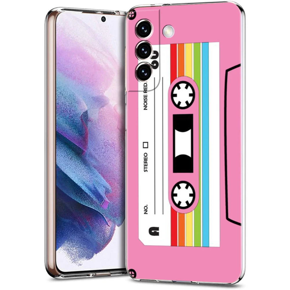 Vintage Cassette Tape Design Soft Clear Silicone Phone Case