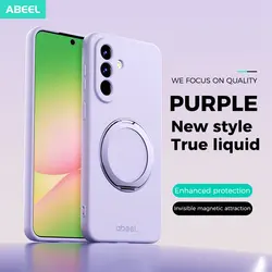 Luxury Camera Protector Magnet Back Ring Case Cover for Galaxy A27 5G (Purple)