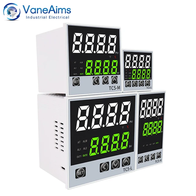 220V AC Thermostat TC5S TC5H TC5L TC5M RTD TC Universal อินพุต SSR รีเลย์ Dual Output PID Temperature Controller พร้อมหม้อแปลงไฟฟ้า 1