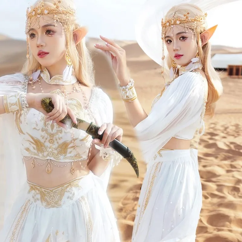 

Танцевальное классическое платье для девушек в западном регионе ханьфу, Женская Экзотическая одежда для поездок в пустыне в Синьцзяне