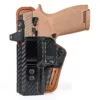 P320 Holster with Comfort Foam Pad, IWB Kydex Leather Hybrid Holster for Sig Sauer P320 Compact M18 P320 X Carry Concealed Carry 1