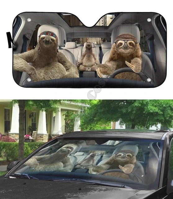 Sloths/Lama Alpaka/Einhorn 3D Gedruckt Auto sonnenschutz Auto