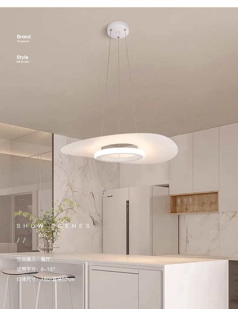 Pendant Light - Nordic LED Changeable Light Metal Lamp Image 13