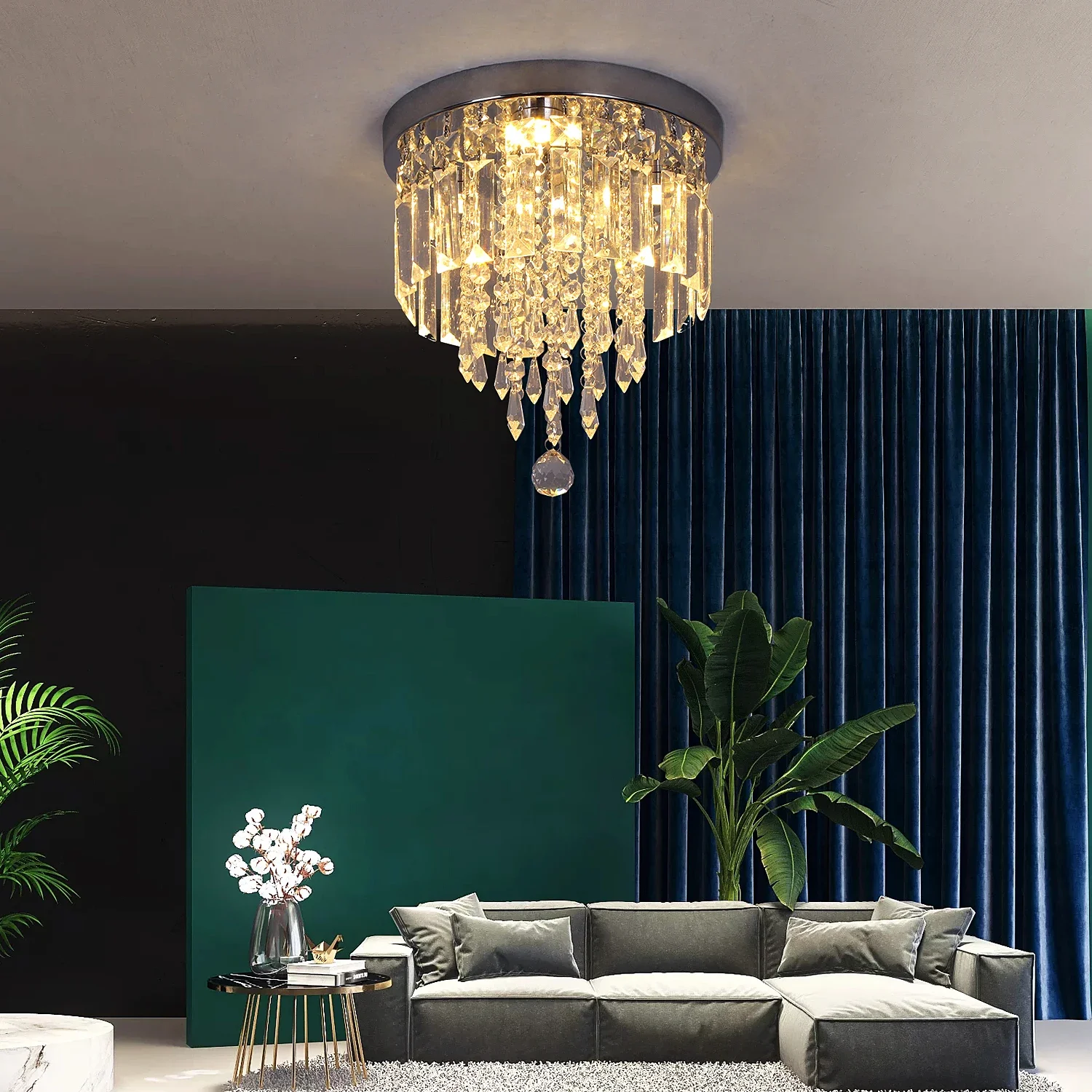 Crystal LED Ceiling Lamps K9 Living Room Stainless Steel Chandelier Luminaire For Hallway Aisle Plafon Lustres Lighting Fixtures led chandelier ceiling chandelier art lighting fixtures